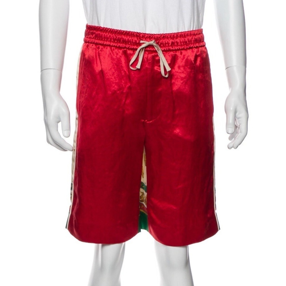 Gucci Printed Silk Multicolor Shorts Men Size 44 Small Brand New